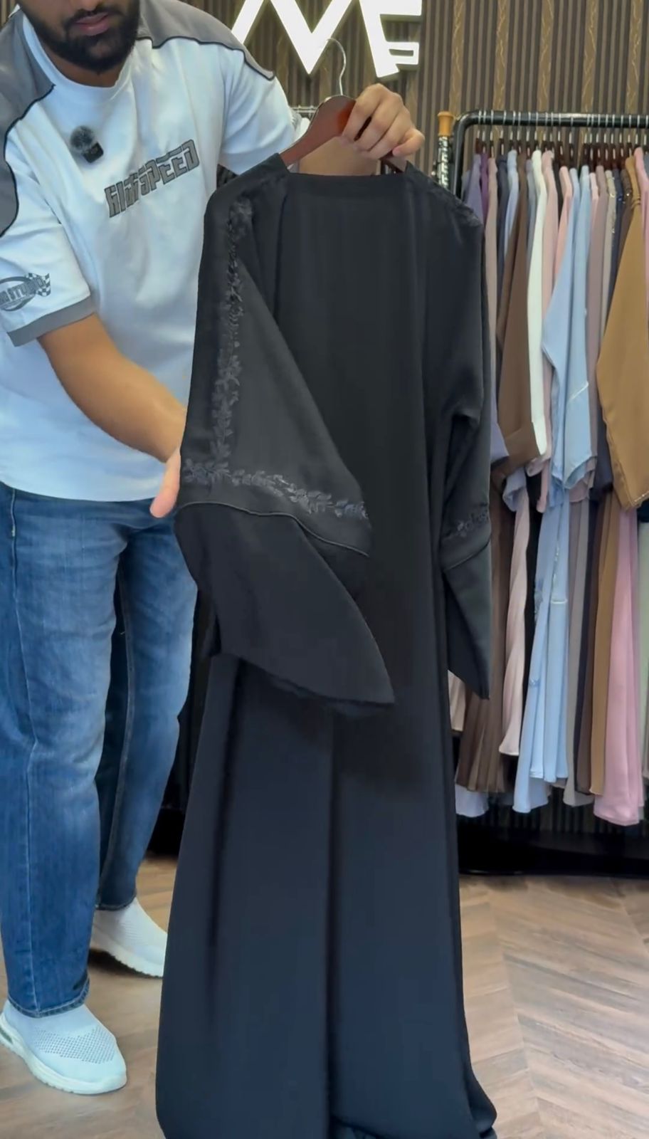 ME Korean Nida Embroidery Abaya