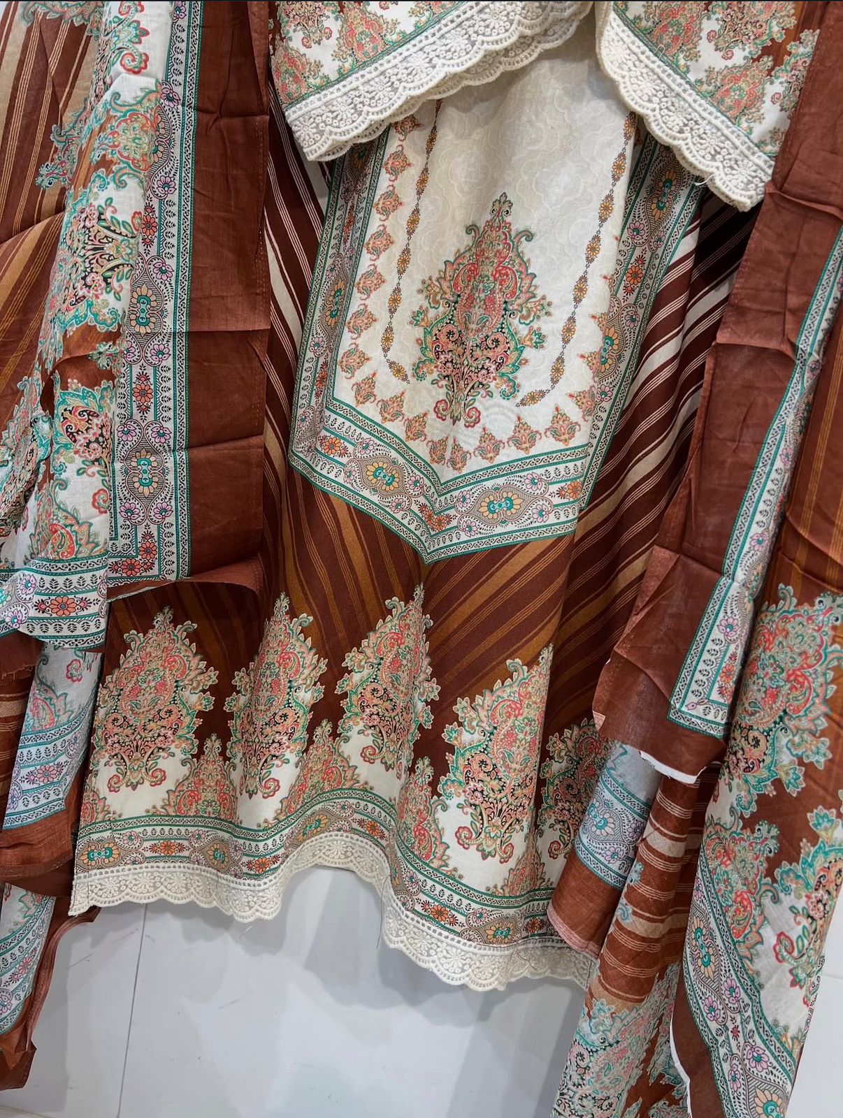 Lawn Embroidered Stitched Suit
