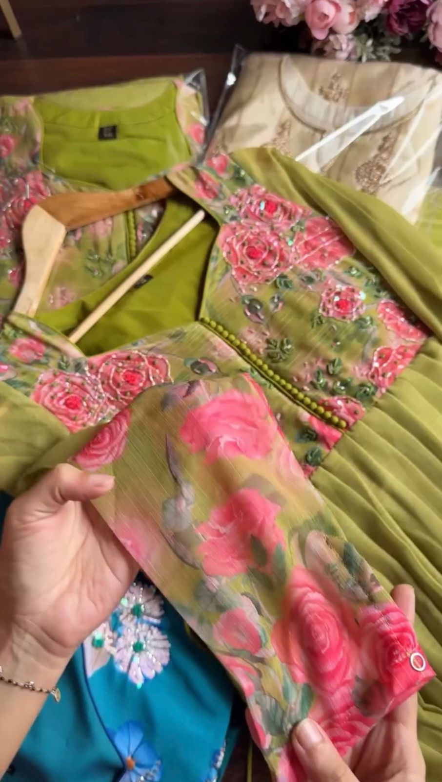 Premium Chiffon Hand work Anarkali