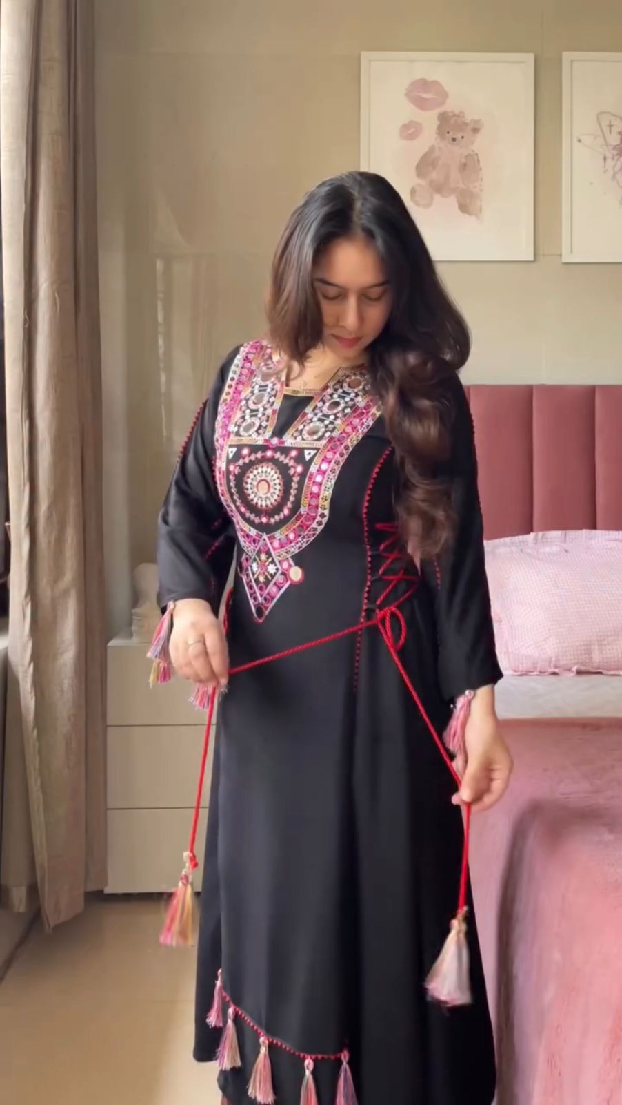 Women Stylish Ethinc Kurti Palazo Set Combo