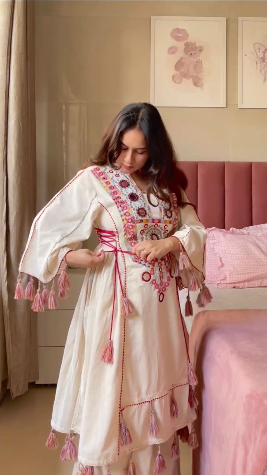 Women Stylish Ethinc Kurti Palazo Set Combo