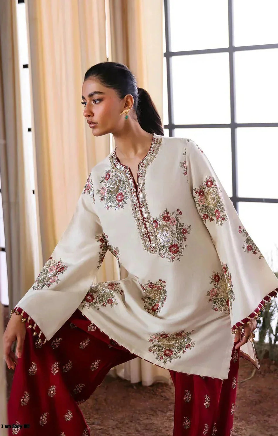 SILK EMBROIDERED SUIT