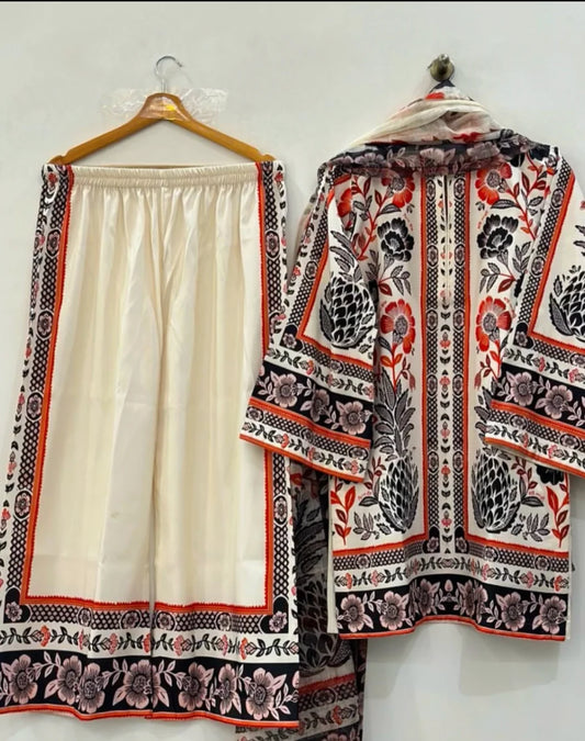Rukhsar Printed 3PC - Dress