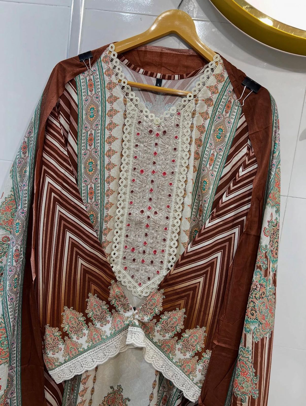 Lawn Embroidered Stitched Suit
