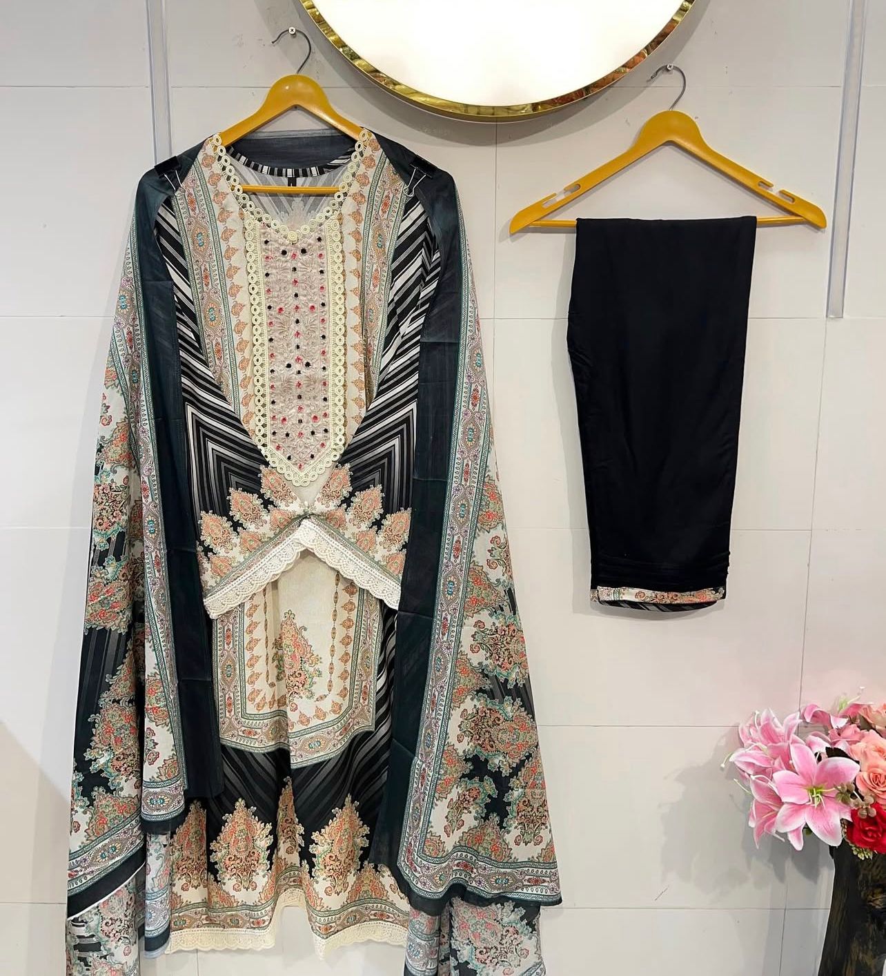Lawn Embroidered Stitched Suit