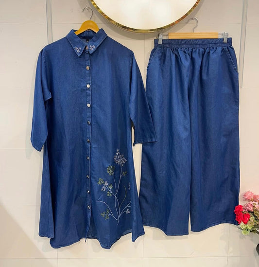 Pack Of 2 Denim Love, Embroidery Elegance