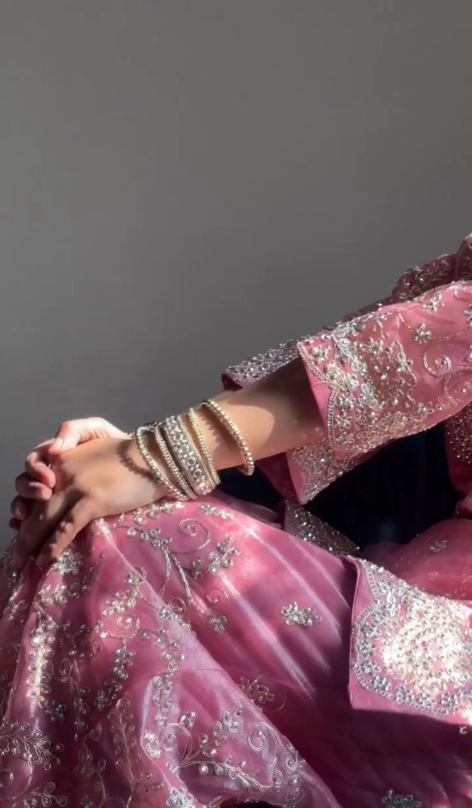 Pink Embroidered Designer Stitched 3 Piece