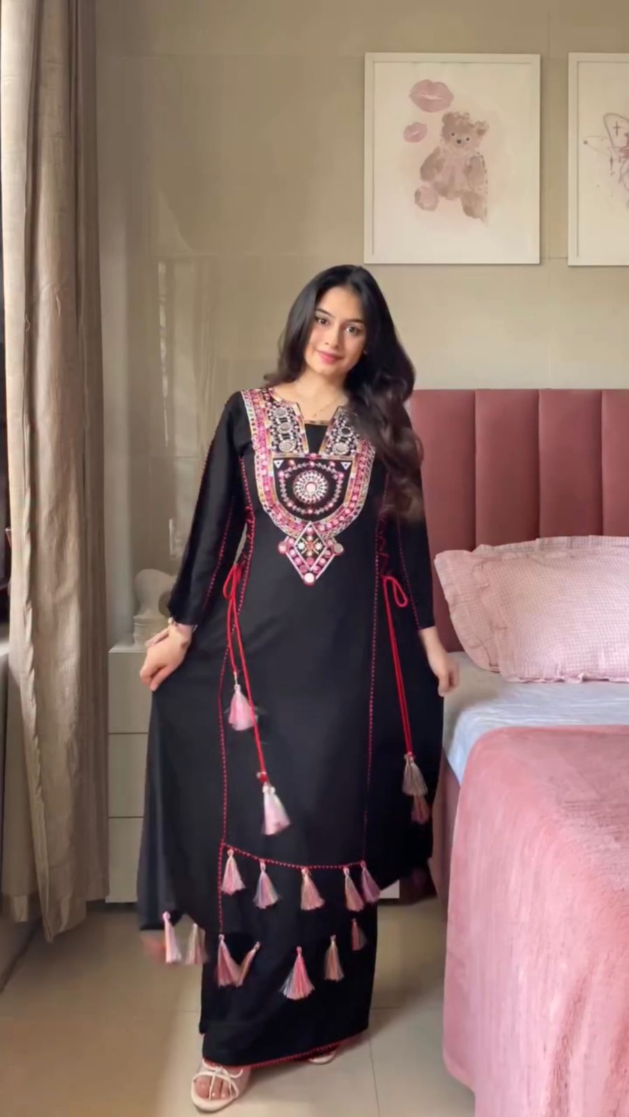 Women Stylish Ethinc Kurti Palazo Set Combo