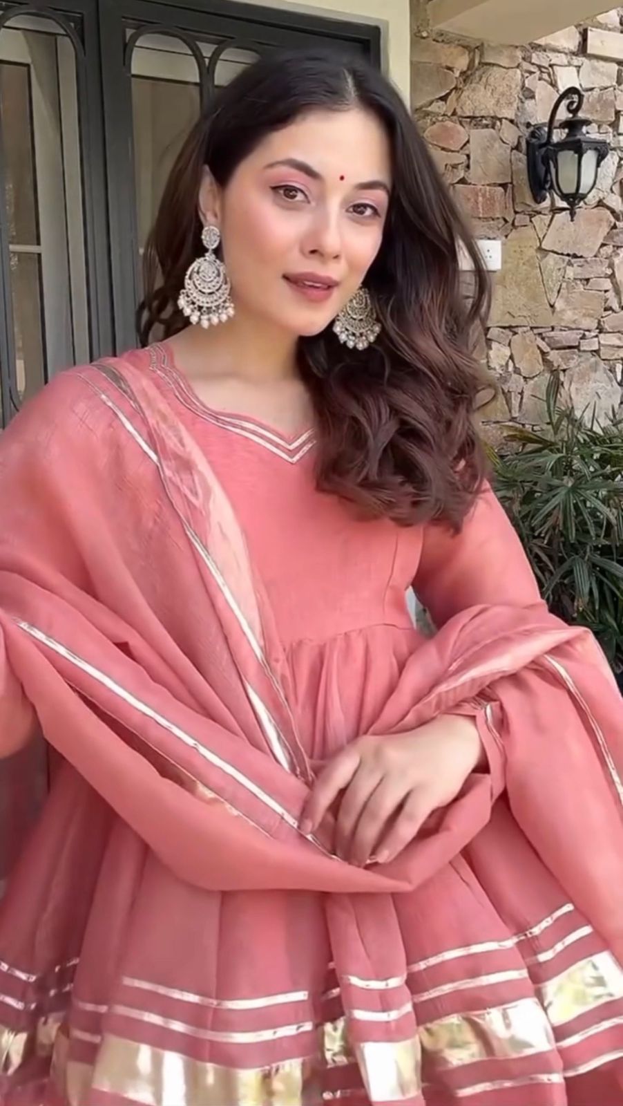 Women Gotta Patti Frock Set With Dupatta