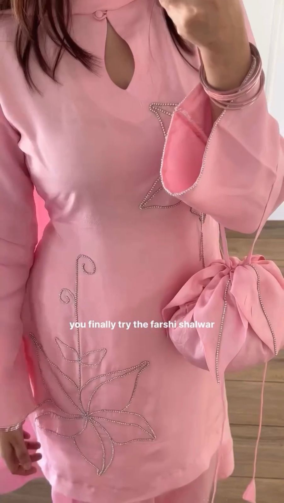 Ruhi diamond Farshi Palzoo Suit 3 Pieces