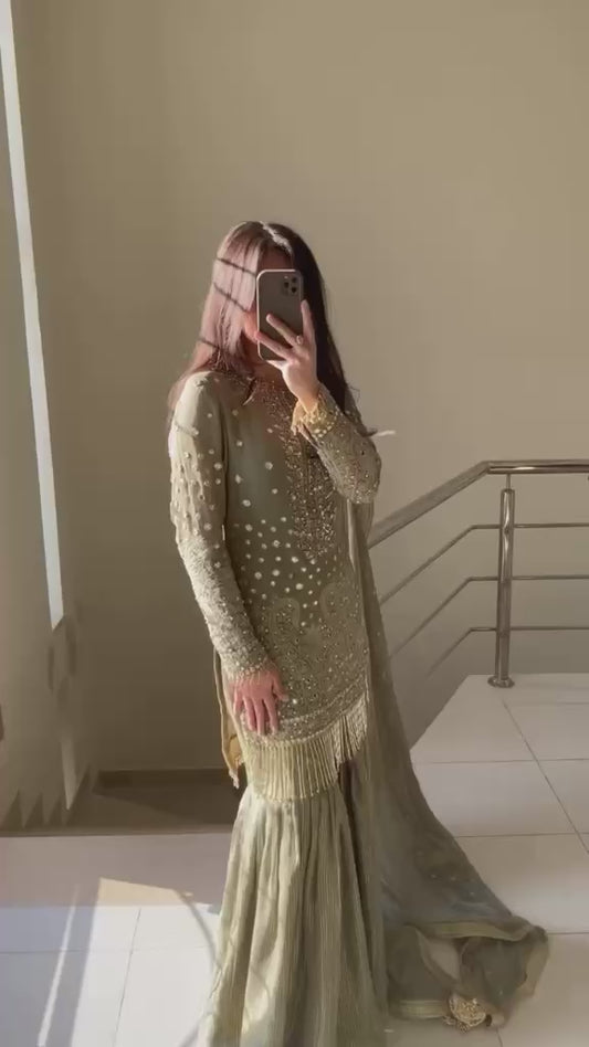 Elegant Stitched 3pcs Embroidered Dress