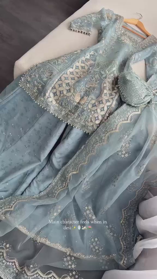 Festive Embroidered Stitched Dress