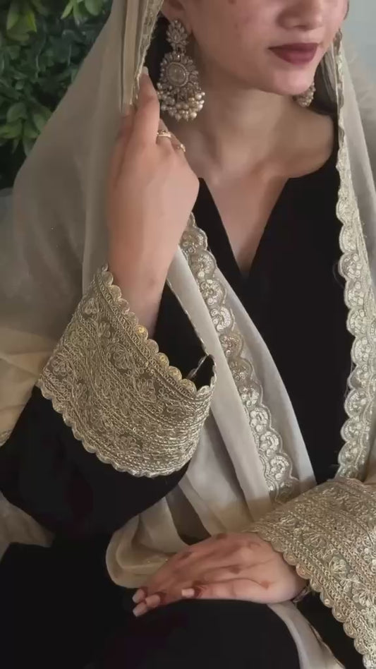 Sapphire Velvet Stitched 3 Pcs