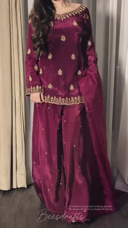 Festive Embroidered Stitched 3 Pcs