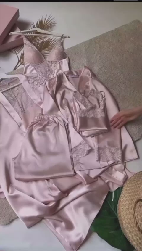 Turkish 7-Piece Silk Night Dress