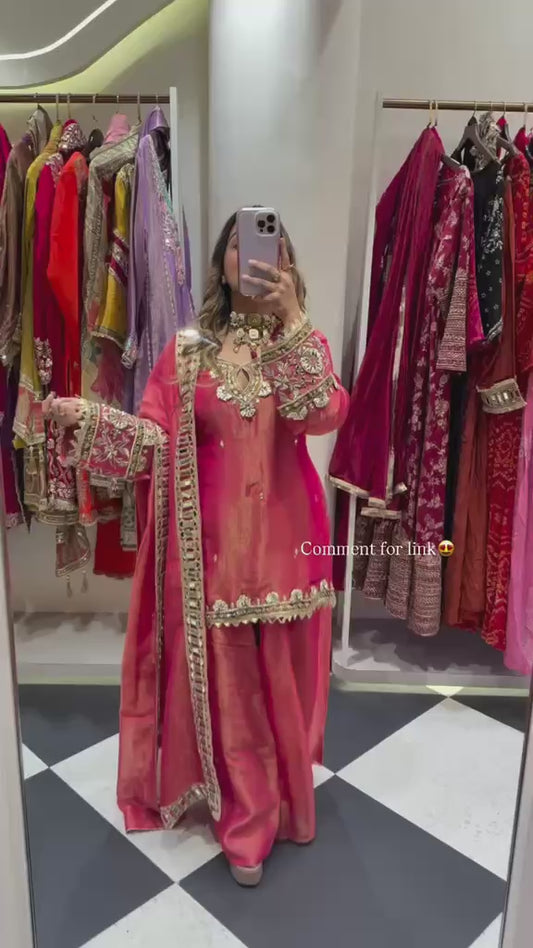 Festive Mirror Work Embroider Dress