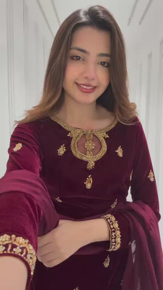 Women Embroidered Stitched 3 Pcs